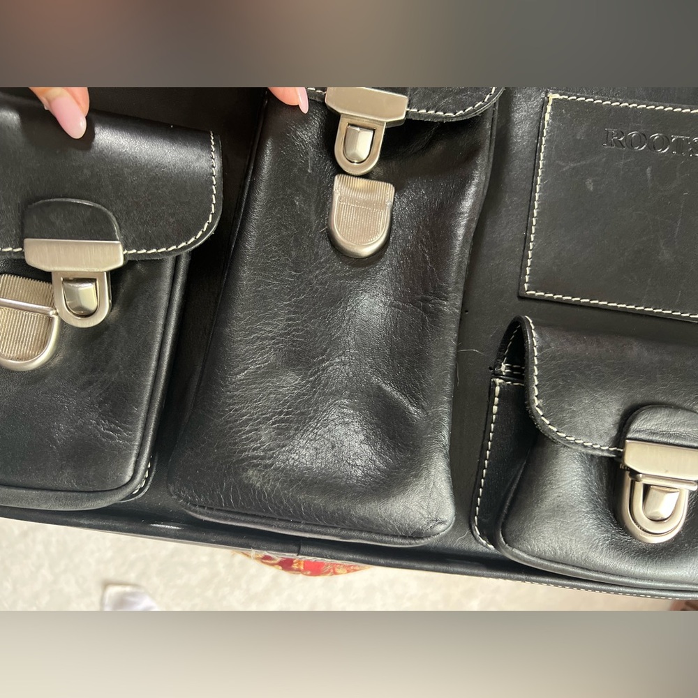 Roots Black Leather Briefcase ๐ฆ - Picture 16 of 16